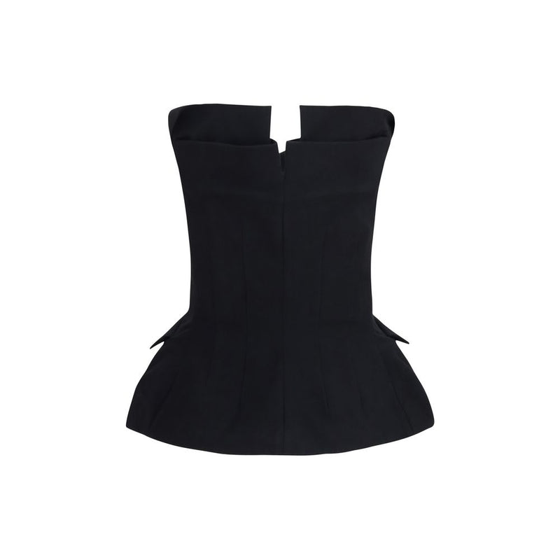 Gilet Magda Butrym en soie noire