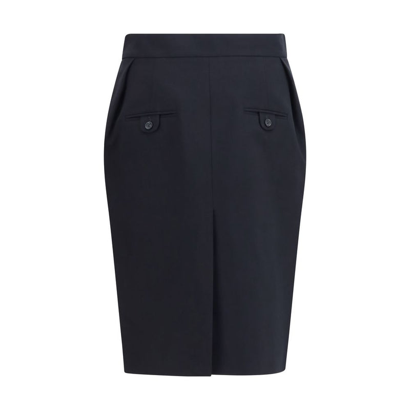 Magda Butrym Black Cotton Midi Skirt