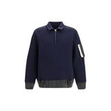 Polo Sacai bleu en coton
