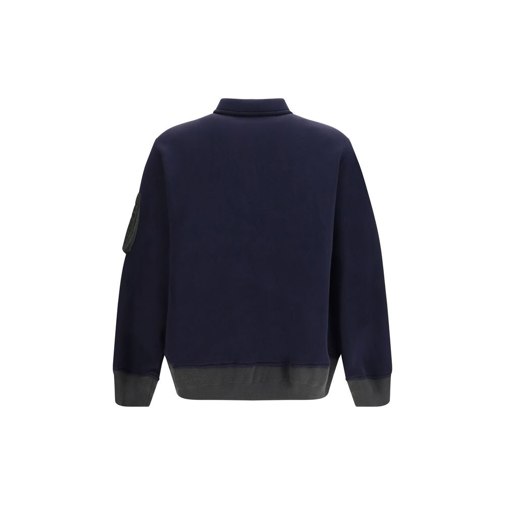 Polo Sacai bleu en coton