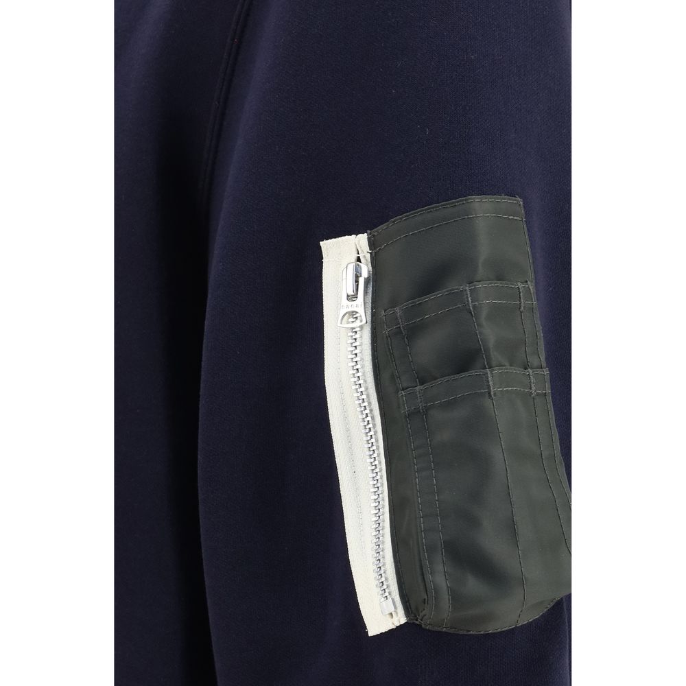 Polo Sacai bleu en coton