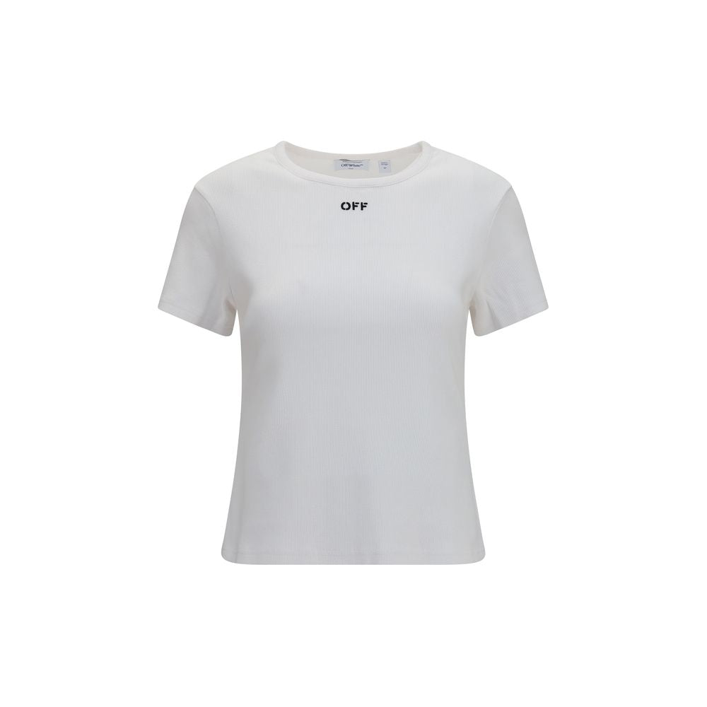 T-shirt en coton blanc cassé