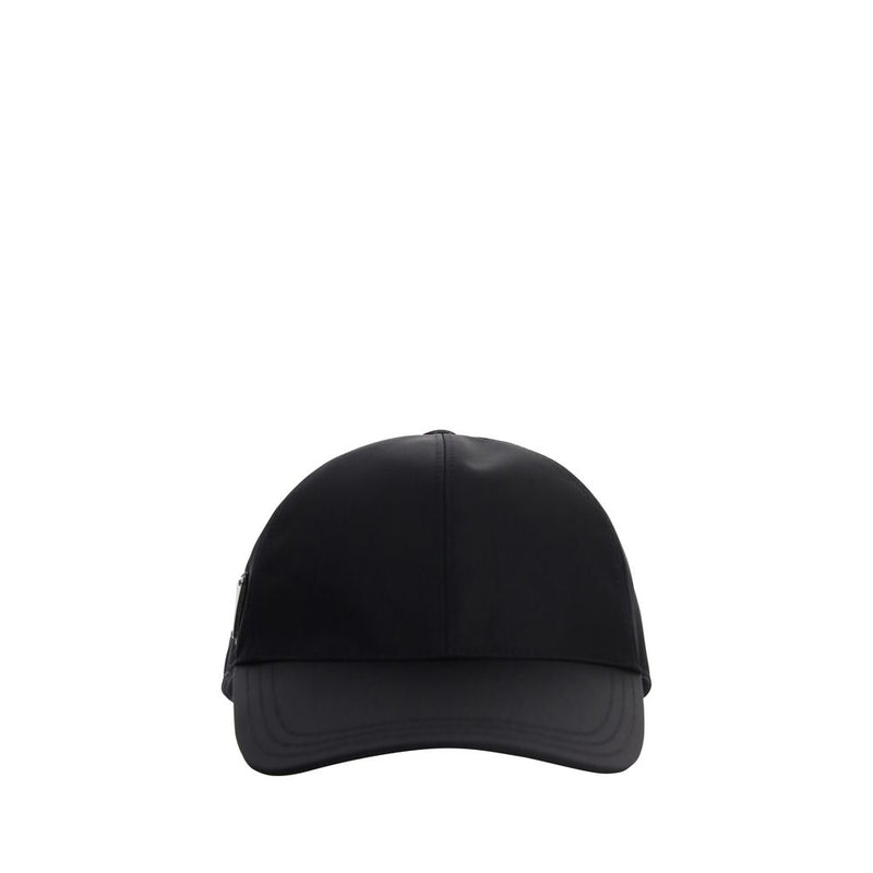 Casquette Prada noire en polyamide recyclé (casquette de baseball)