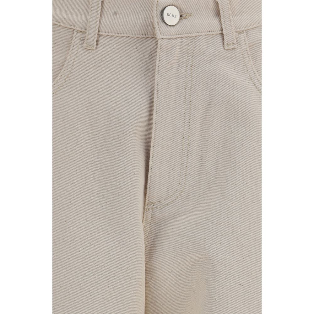 Rohe Jeans droits en coton beige
