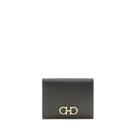 Portefeuille Ferragamo Bos Taurus en cuir de veau noir