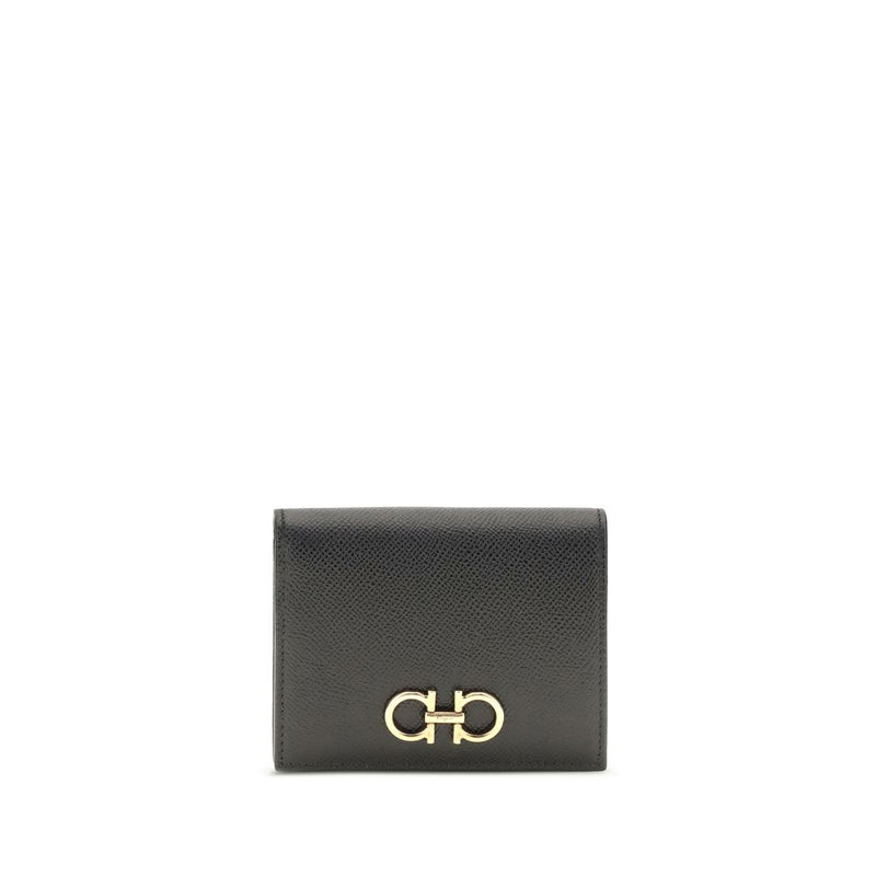 Portefeuille Ferragamo Bos Taurus en cuir de veau noir