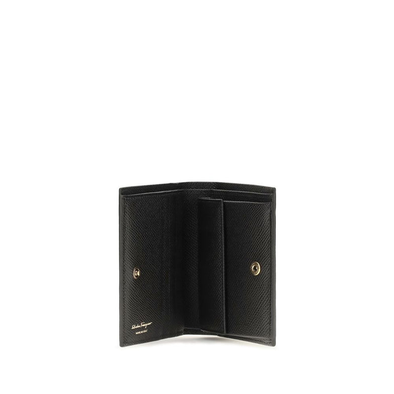 Portefeuille Ferragamo Bos Taurus en cuir de veau noir