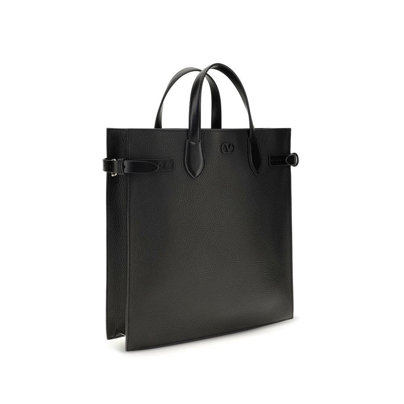 Sac bandoulière Valentino Garavani Bos Taurus en cuir de veau noir