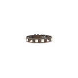 Bracelet Valentino Garavani Bos Taurus en cuir de veau marron