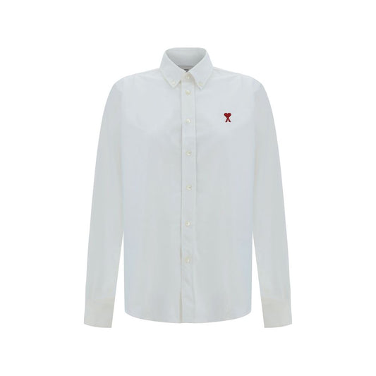 Chemise habillée en coton blanc Ami Paris