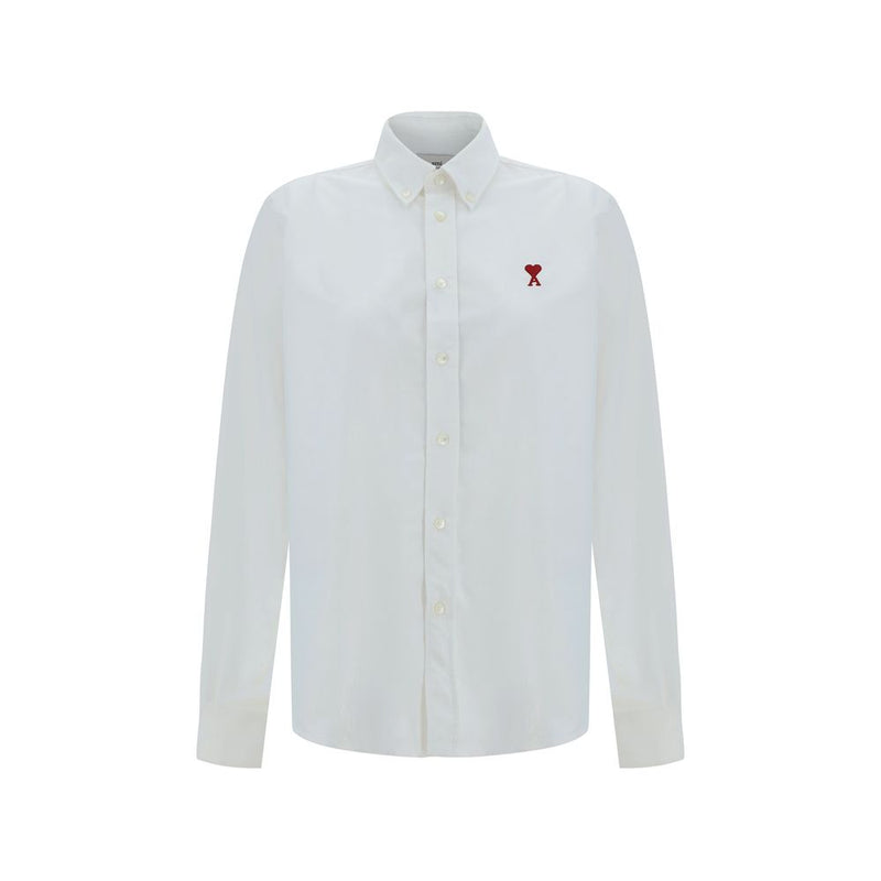 Chemise habillée en coton blanc Ami Paris