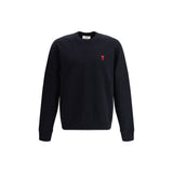 Sweat-shirt en coton noir Ami Paris