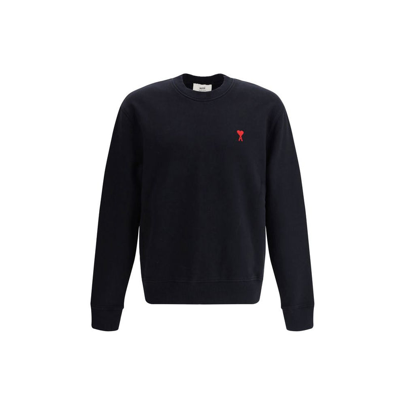 Sweat-shirt en coton noir Ami Paris