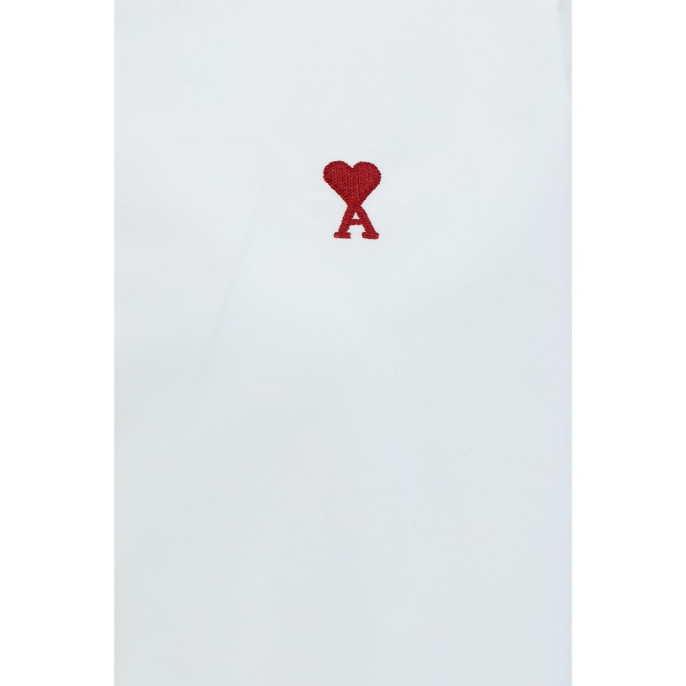 Chemise habillée en coton blanc Ami Paris