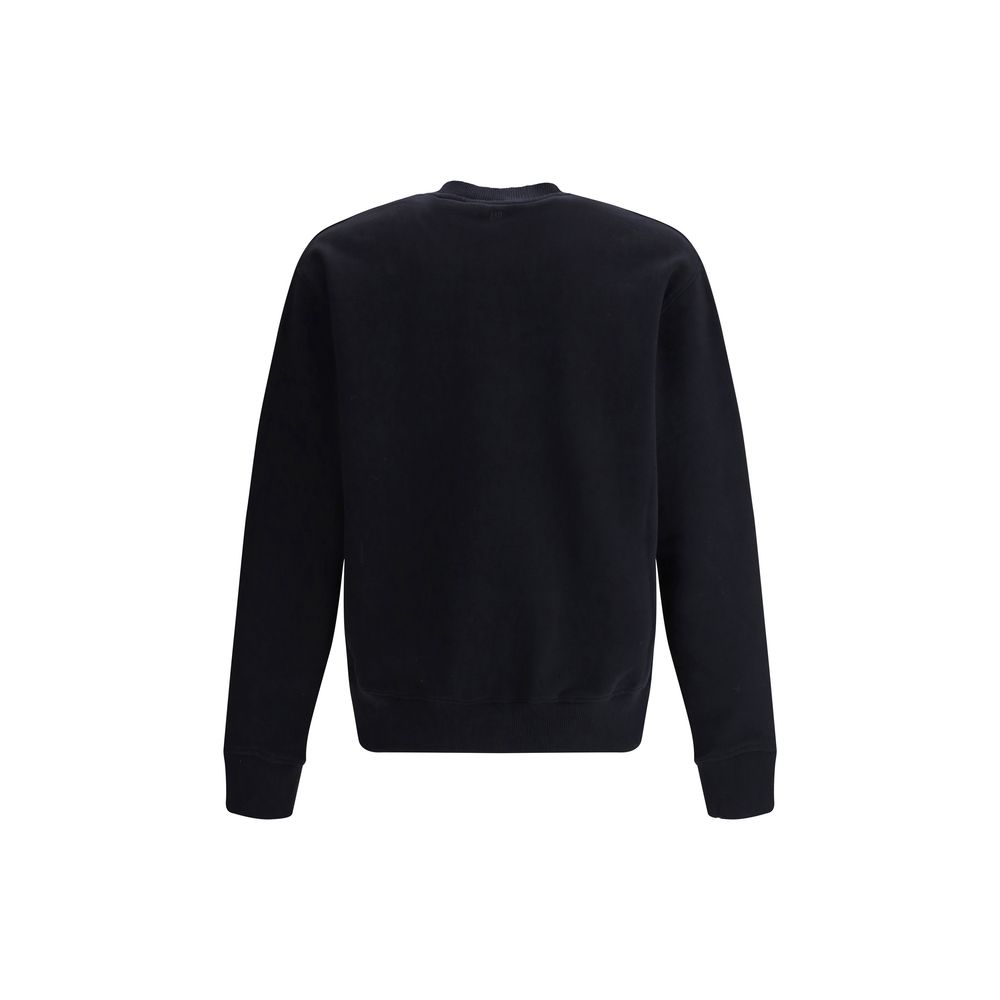 Sweat-shirt en coton noir Ami Paris