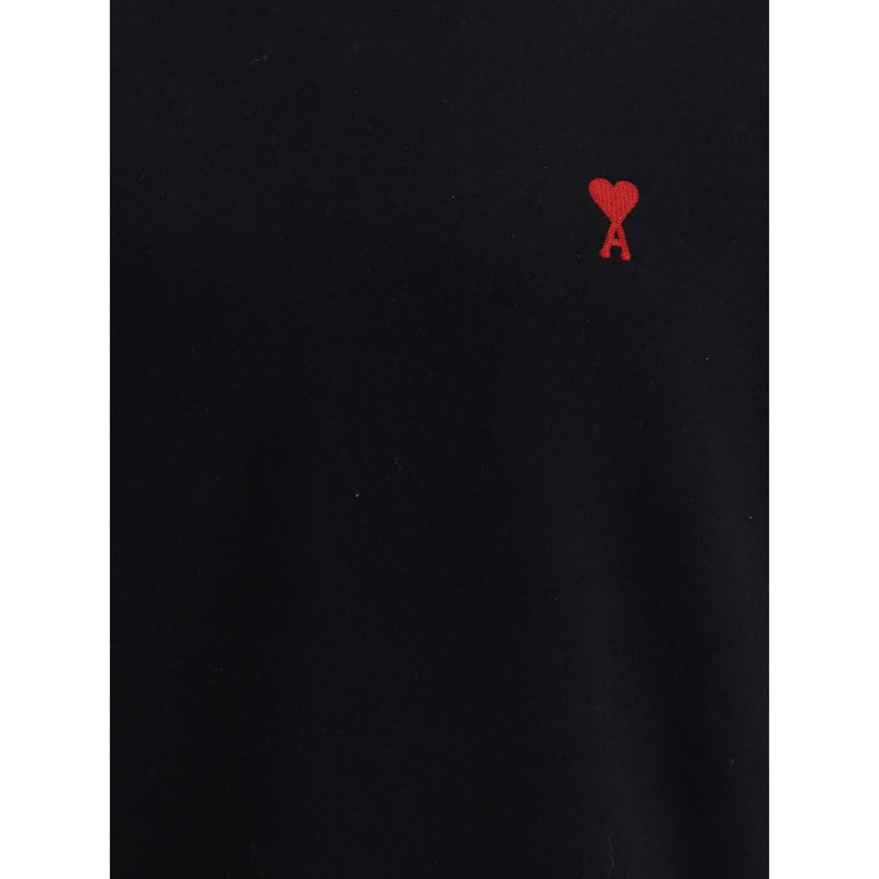 Sweat-shirt en coton noir Ami Paris