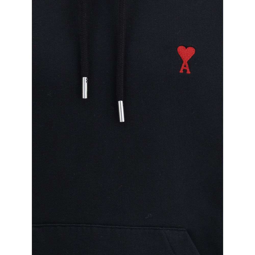 Sweat-shirt en coton noir Ami Paris