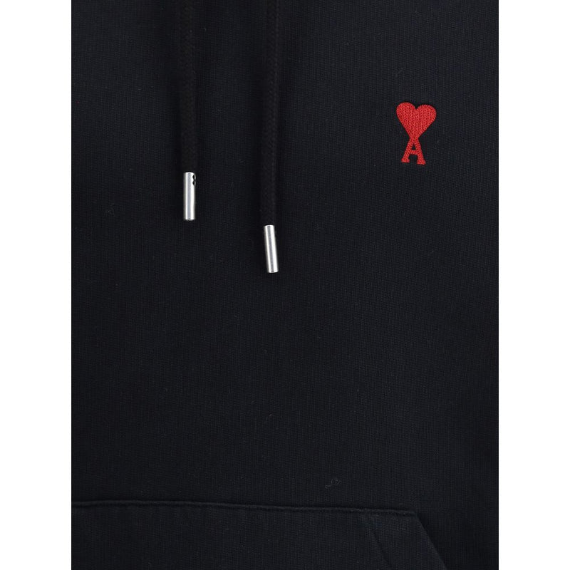 Sweat-shirt en coton noir Ami Paris