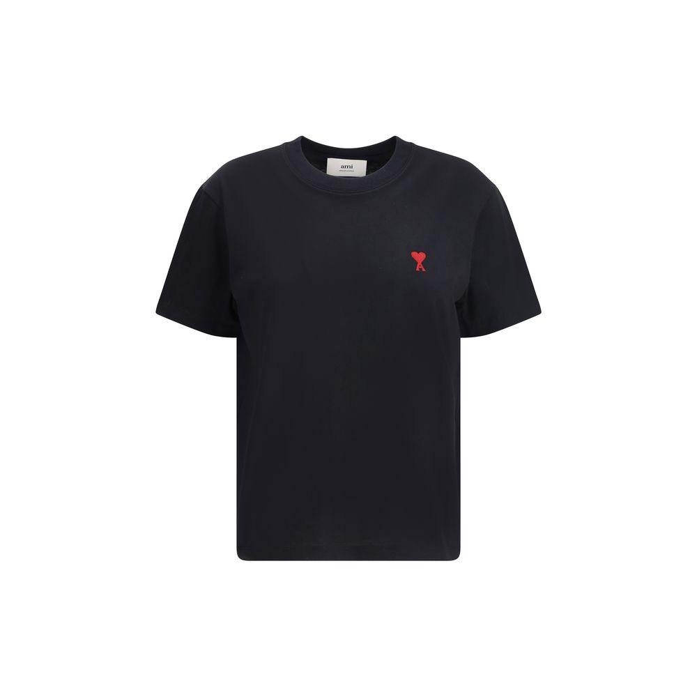T-shirt en coton noir Ami Paris