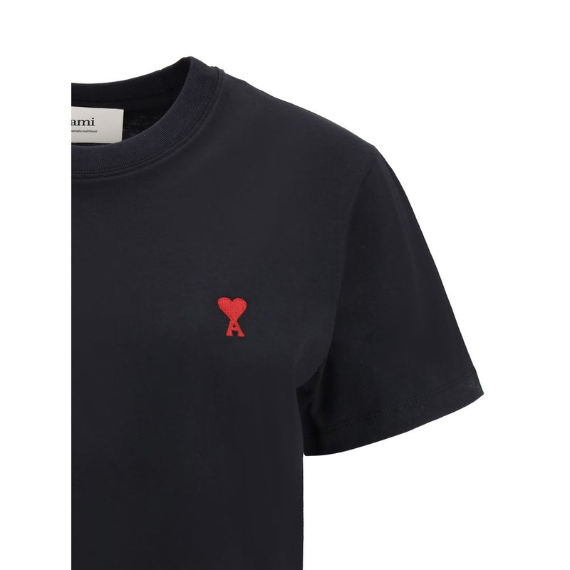 T-shirt en coton noir Ami Paris