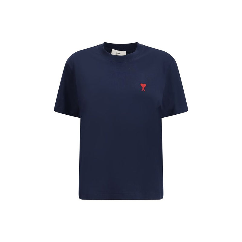 T-shirt en coton bleu Ami Paris