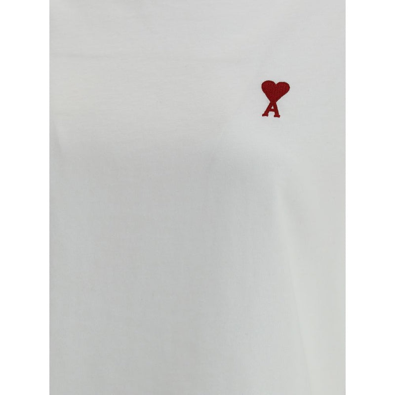 T-shirt en coton blanc Ami Paris