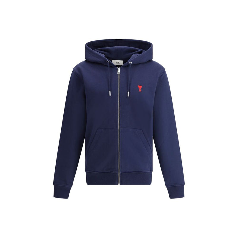 Sweat-shirt en coton bleu Ami Paris