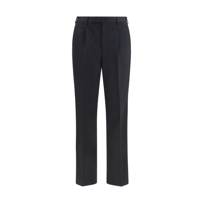 Pantalon décontracté PT Torino en laine noire Oves Aries
