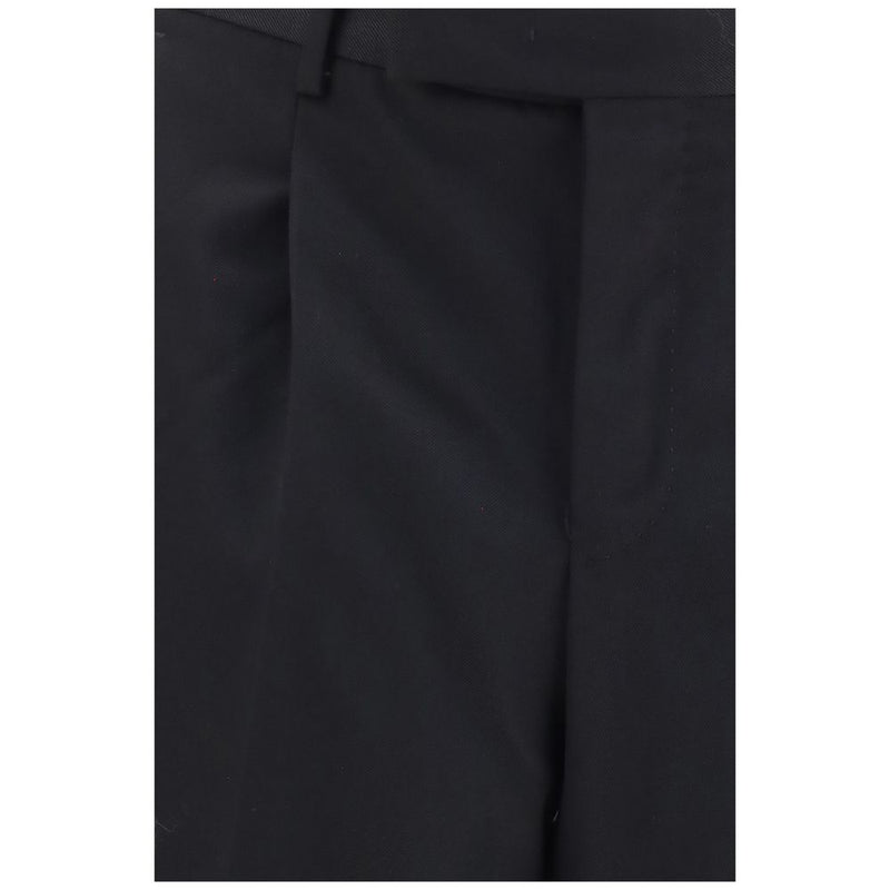 Pantalon décontracté PT Torino en laine noire Oves Aries