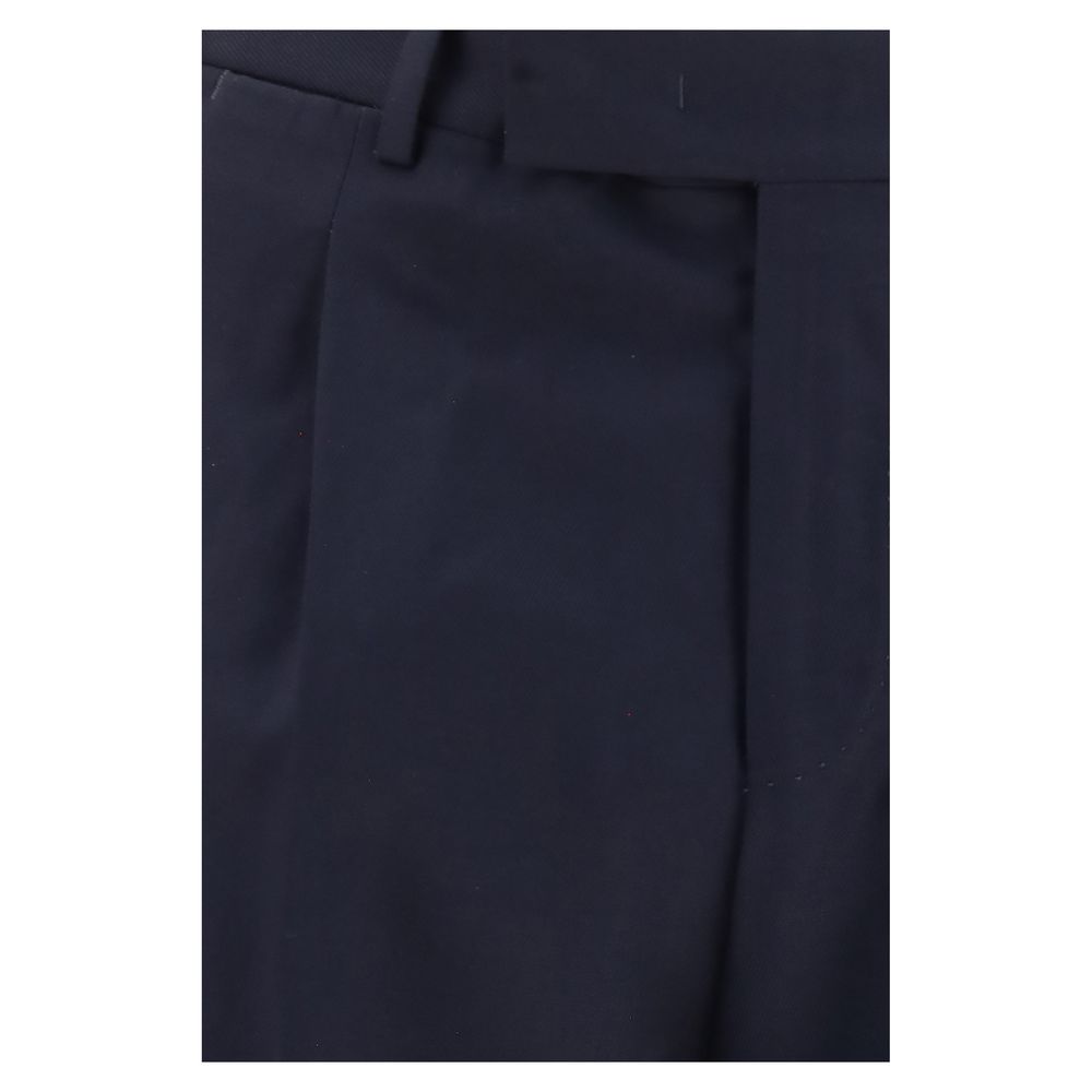 Pantalon décontracté PT Torino Oves Aries en laine bleue