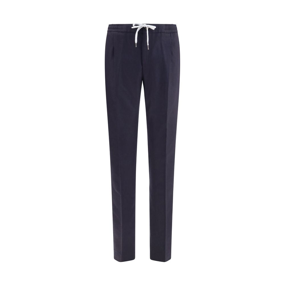 Pantalon décontracté PT Torino Oves Aries en laine bleue