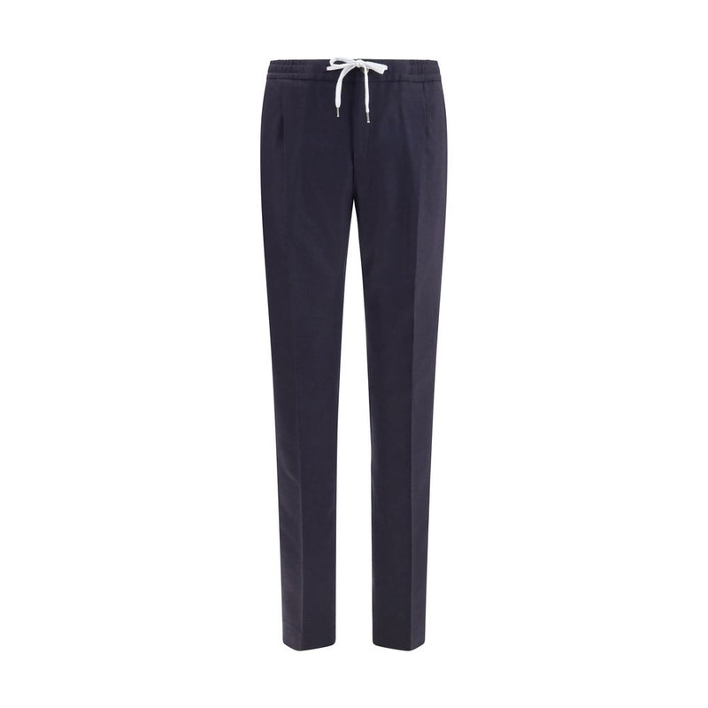 Pantalon décontracté PT Torino Oves Aries en laine bleue