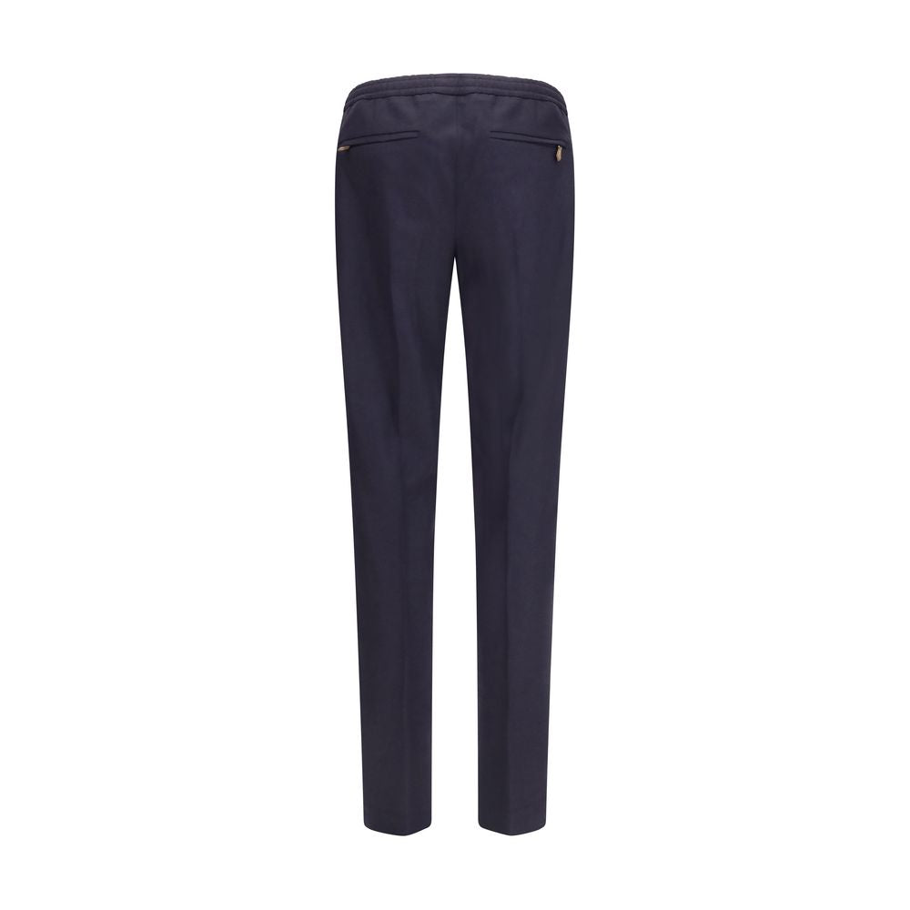 Pantalon décontracté PT Torino Oves Aries en laine bleue