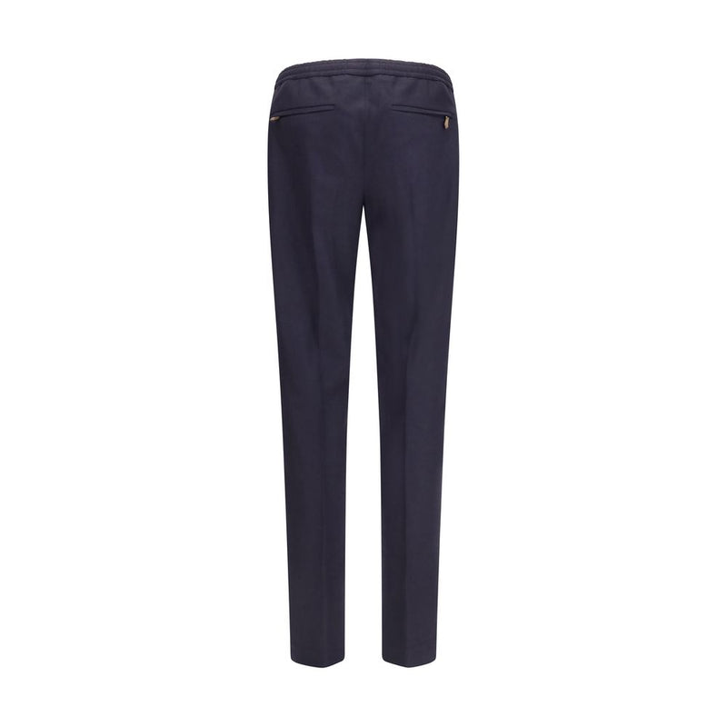 Pantalon décontracté PT Torino Oves Aries en laine bleue