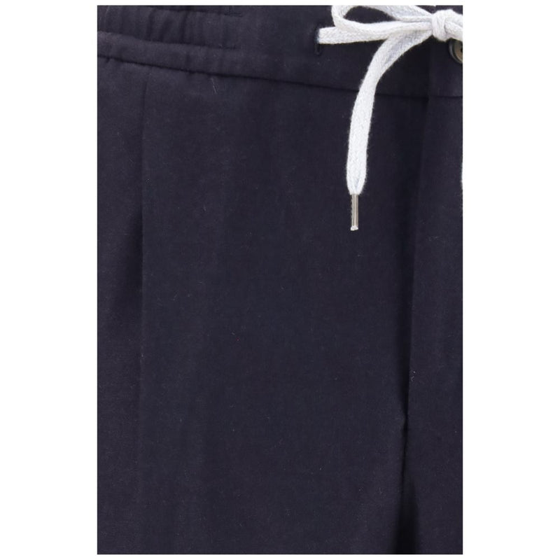 Pantalon décontracté PT Torino Oves Aries en laine bleue