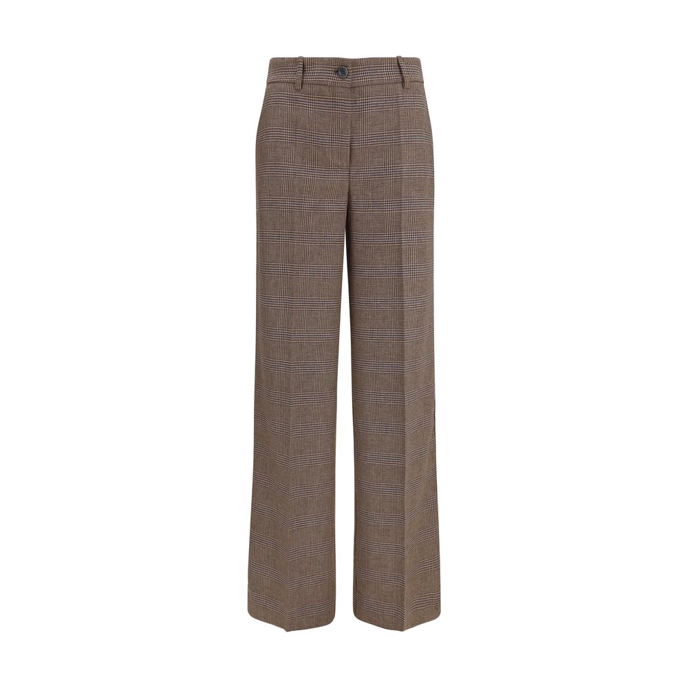 P.A.R.O.S.H. Pantalon décontracté Oves Aries en Laine Marron