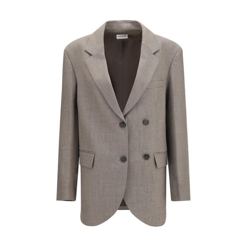 P.A.R.O.S.H. Blazer Oves Aries en Laine Beige