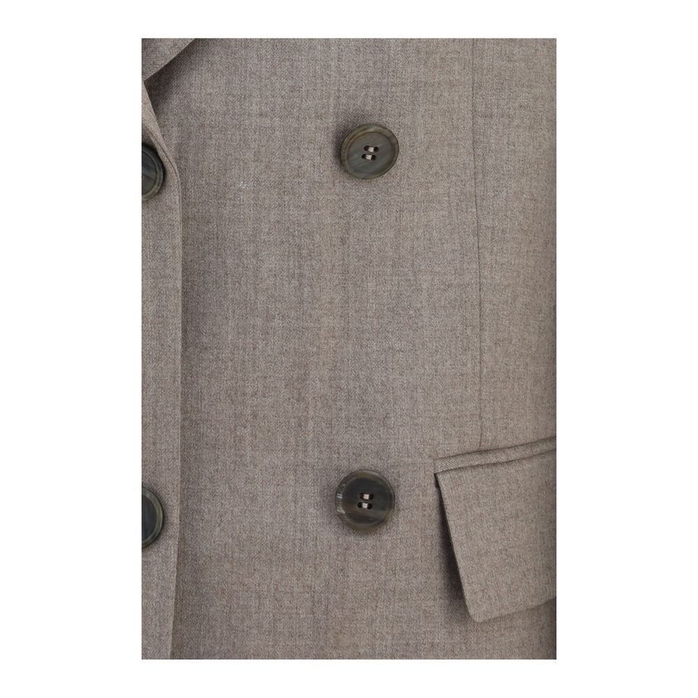 P.A.R.O.S.H. Blazer Oves Aries en Laine Beige