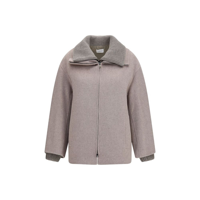 Veste longue en laine beige Oves Aries P.A.R.O.S.H.