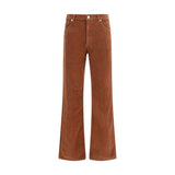 Pantalon décontracté en coton marron Haikure