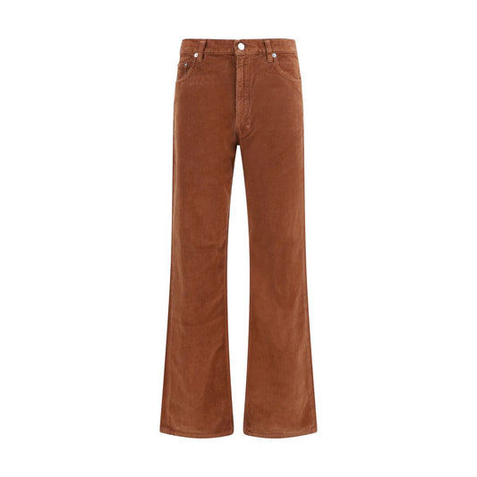 Pantalon décontracté en coton marron Haikure