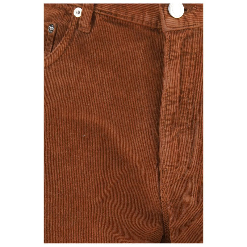 Pantalon décontracté en coton marron Haikure