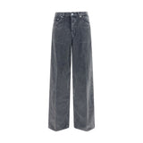 Pantalon décontracté en coton gris Haikure