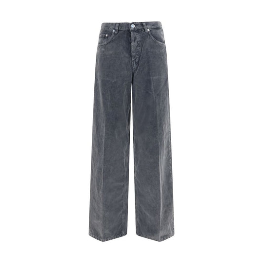 Pantalon décontracté en coton gris Haikure