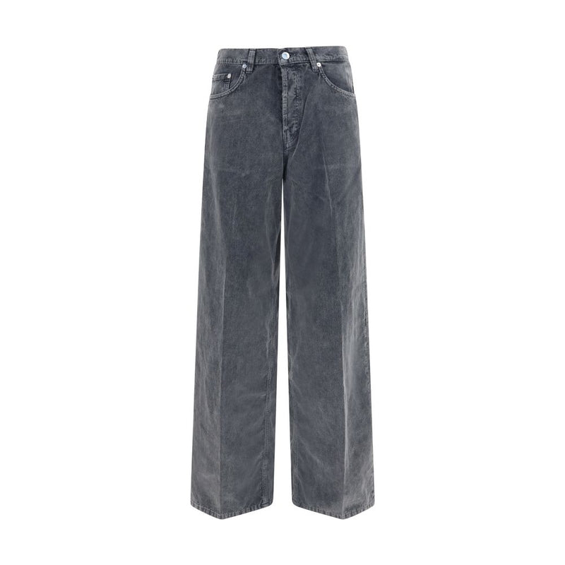 Pantalon décontracté en coton gris Haikure