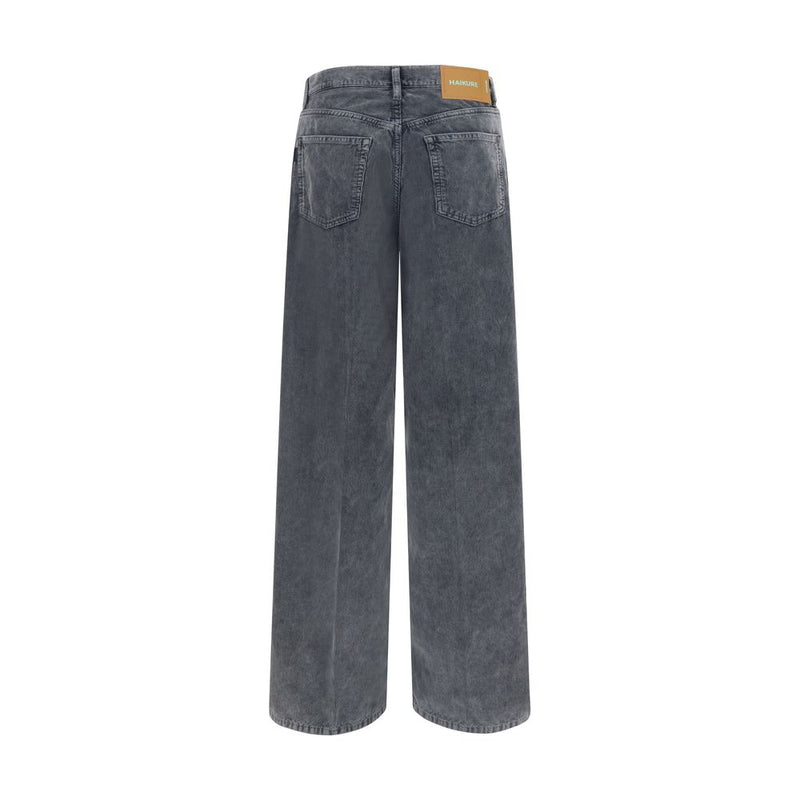 Pantalon décontracté en coton gris Haikure