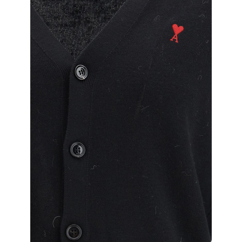 Cardigan Ami Paris noir en laine Oves Aries