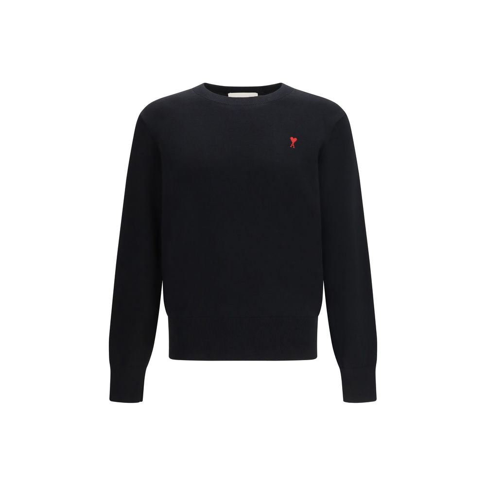 Sweat-shirt en coton noir Ami Paris