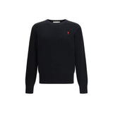 Sweat-shirt en coton noir Ami Paris