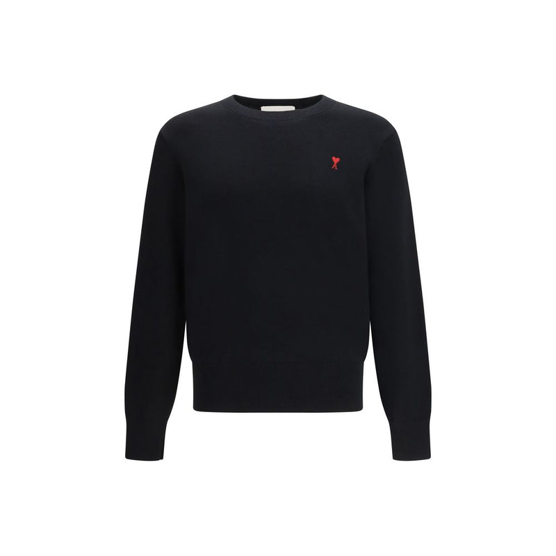 Sweat-shirt en coton noir Ami Paris